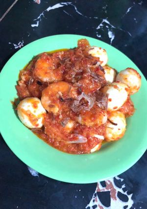 Foto resep Udang dan Telur Puyuh Balado