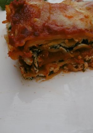 A picture of Simple Oven Baked Spinach Lasagna.