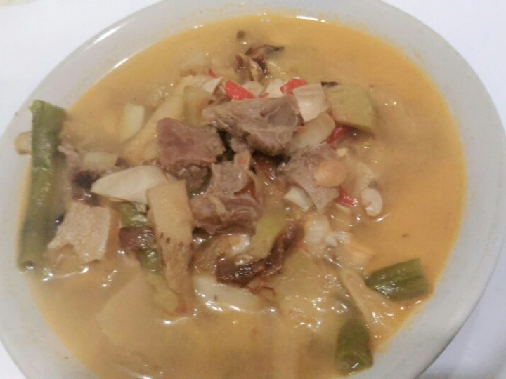 Resep Lodeh Kluwih daging sapi, Bisa Manjain Lidah