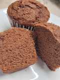 Muffins de chocolate y muffins de chocolate y frutos secos