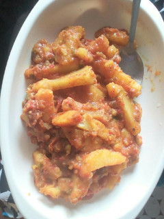 A picture of Yammy wet fry potatoes.