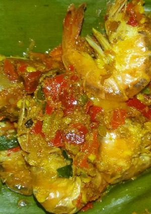 Foto resep Pepes udang pedas
