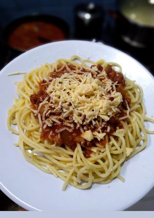 Foto resep Spaghetti bolognese daging shortplate