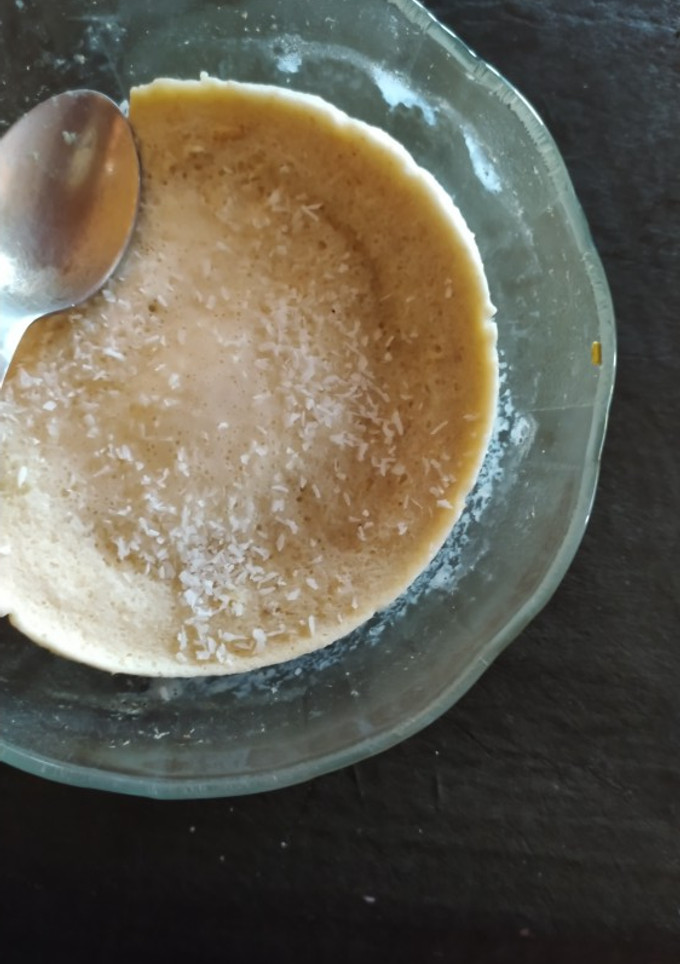 Una foto de Torta proteica al microondas, desayuno saludable y rico