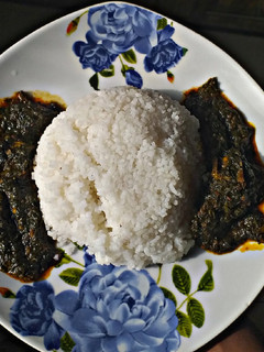 A picture of Bitter leave soup.