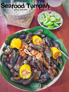 Foto resep Seafood Kekinian / SeafoodTumpah / Seafood Plater Saus Padang