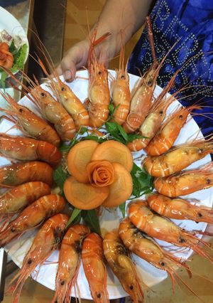 Hình của món Tôm hấp nước dừa xiêm.