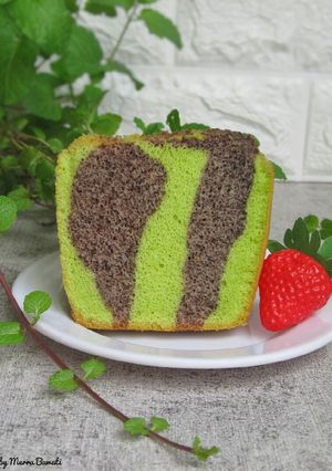 Foto resep Chiffon Cake Pandan-Ketan Hitam