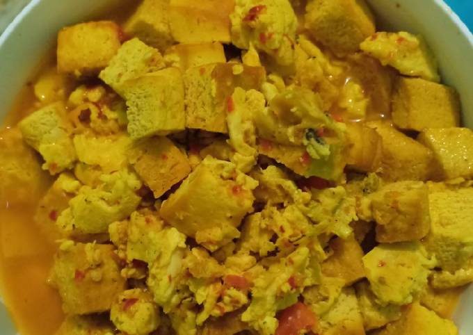 Diet/clean food Orek telur tahu kuning