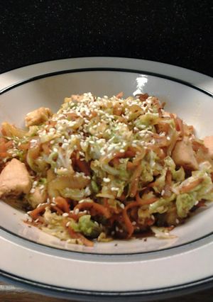Φωτογραφία της συνταγής Stir fry κοτόπουλο με κινέζικο λάχανο (ασιατικό)