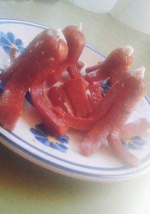 Una foto de Vienesa con forma de pulpo