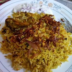 A picture of Chicken Biryani.