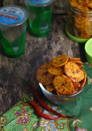Foto resep Keripik pisang pedas
