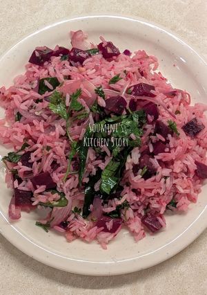 A picture of Beetroot Rice.