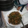 Ugba with garden leaves