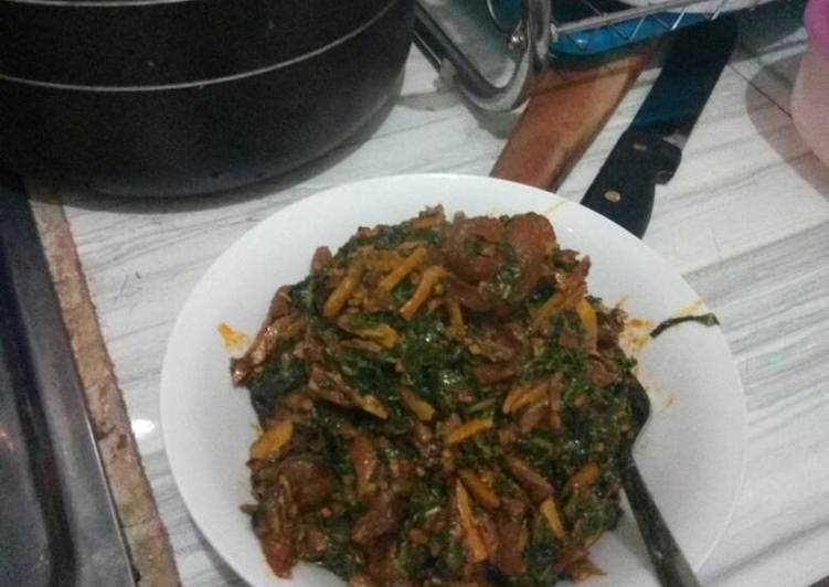 Recipe of Tasty Ugba with garden leaves Cooking Basics for Newbies