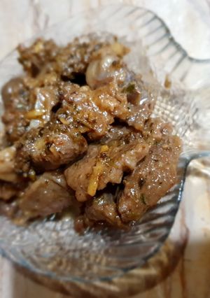 A picture of Namkeen mutton.