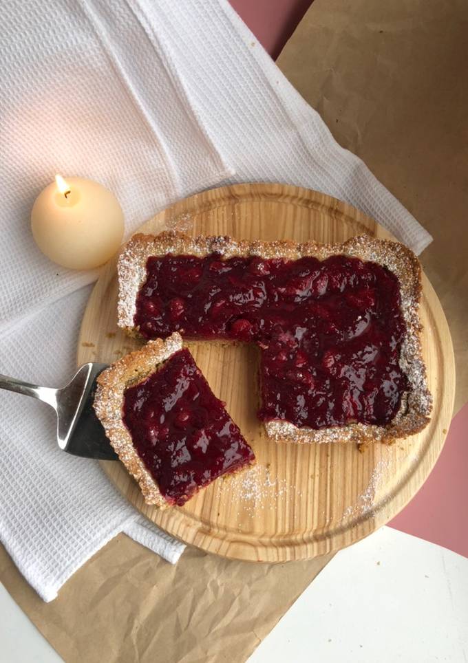 Вівсяний пиріг з вишнями🍒