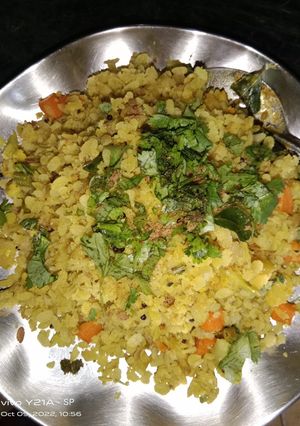 A picture of Vegetable poha #CookWithManjulla.