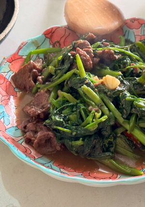 沙茶牛肉空心菜 的食譜成品照片