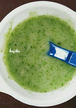 Foto resep Bubur bayam salmon mpasi 6+