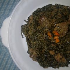 A picture of Laing (Taro Leaves in Coconut Milk).