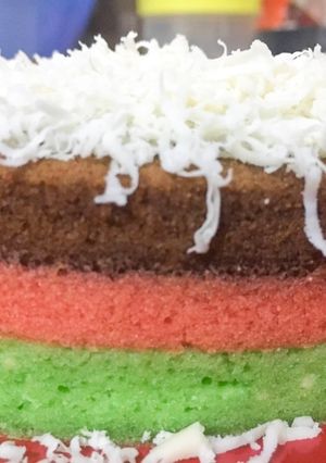 Foto resep Bolu Lapis Ceria (Kukus | No Mixer | Takaran Sendok)