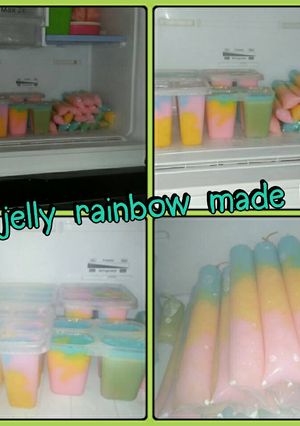 Foto resep Es jelly rainbow