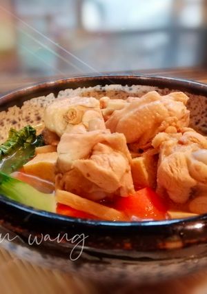 麻油雞佐蔬食 的食譜成品照片