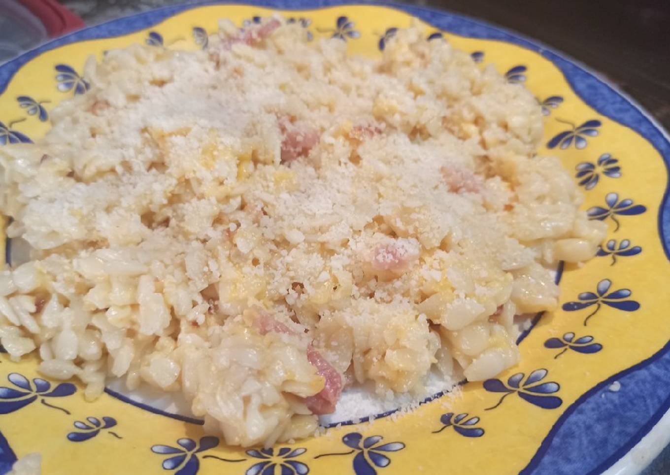 Piñones a la carbonara