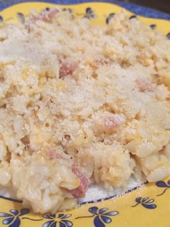 Una foto de Piñones a la carbonara