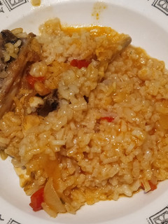 Una foto de Arroz caldoso con pollo