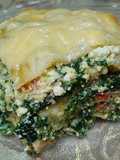 Lasaña con pollo, espinaca y ricota