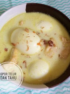 Foto resep Opor telur dan tahu