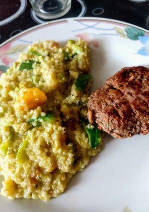 Una foto de Símil risotto de quinoa