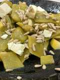 Ensalada de Judía Verde Plana, Rulo de Cabra y Manzana Crocante