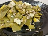 Ensalada de Judía Verde Plana, Rulo de Cabra y Manzana Crocante