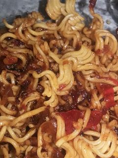 Foto resep Camilan kering mie pedas