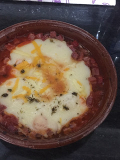 Una foto de Provolone con jamón