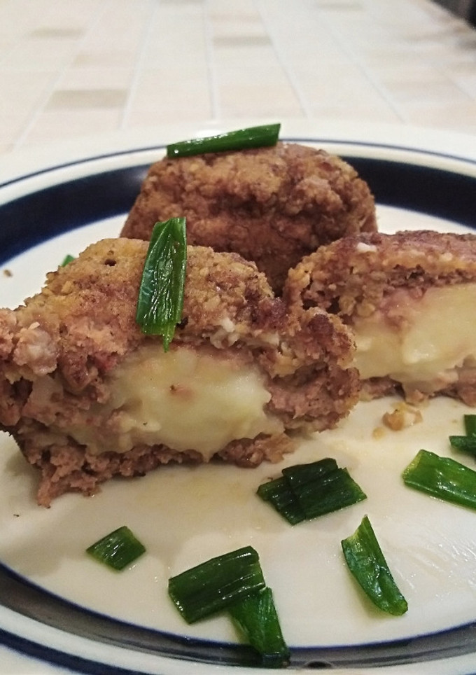 Una foto de Papa rellena a la inversa