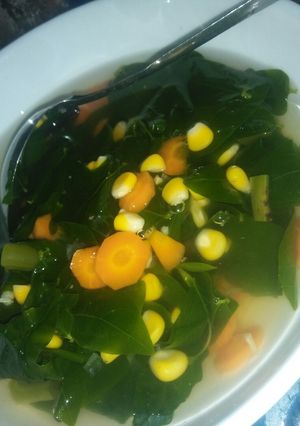 Foto resep Sayur bening pelangi daun katuk