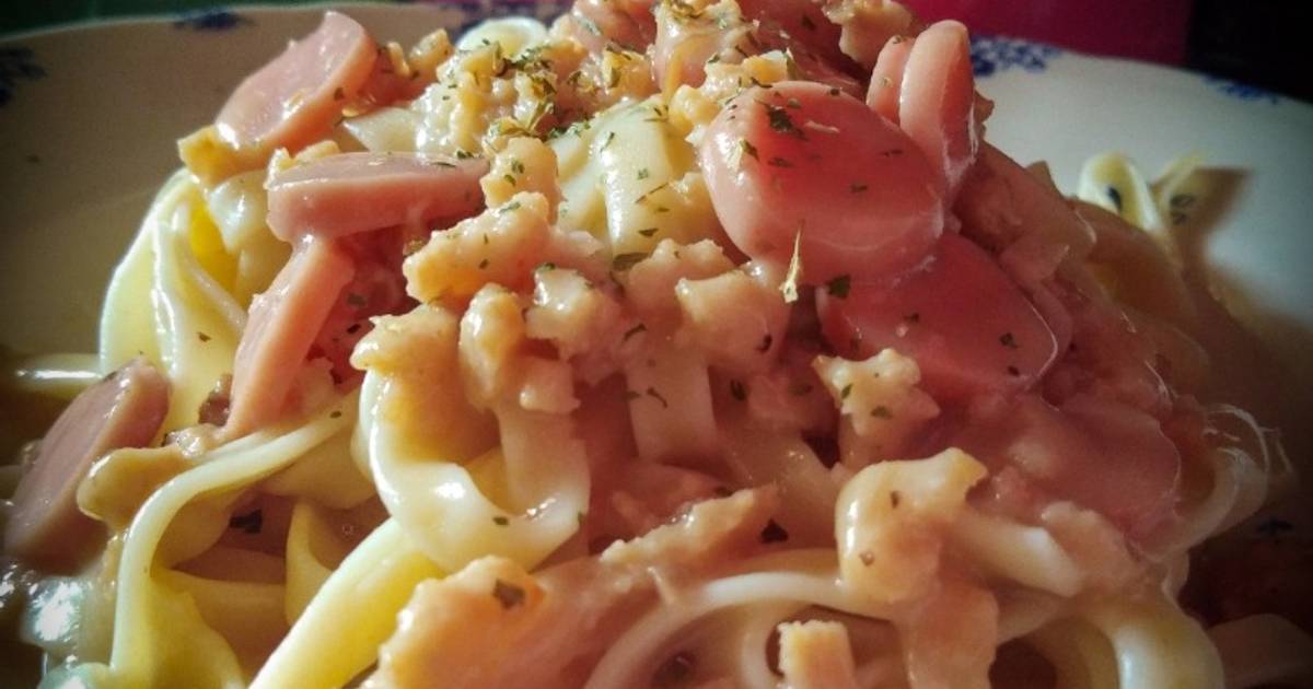 5 resipi fettuccine carbonara yang sedap dan mudah - Cookpad