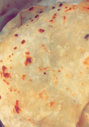 صورة لوصفة خبز عربي سهل ولذيذ 🤍😉
