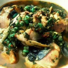 A picture of Fish peppersoup with periwrinkle.