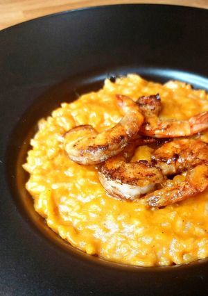 Une photo de Risotto à la bisque de crevettes