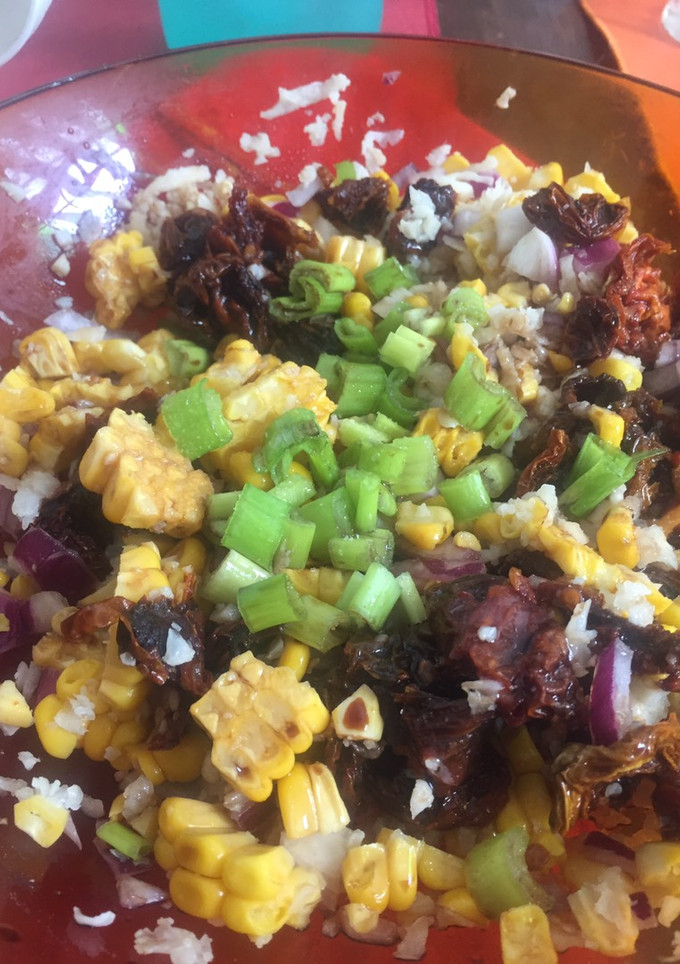 Una foto de Ensalada multicolor de cuarentena