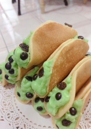 Foto resep Kue manja cream pandan