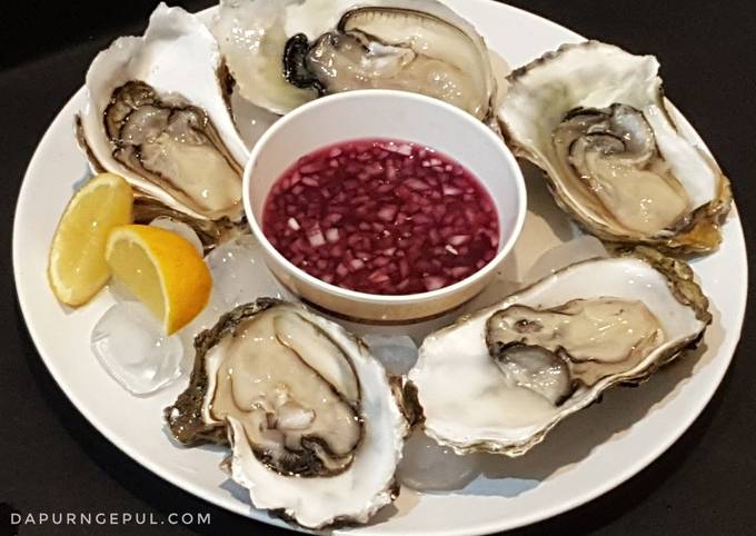 Bagaimana Membuat 9. Fresh Oyster with Mignonette Sauce (halal version) yang Sempurna