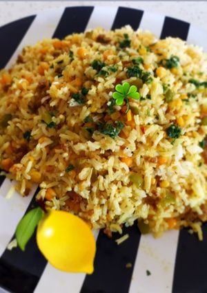 عکسی از دستور پلو گوشت مکزیکی🌽