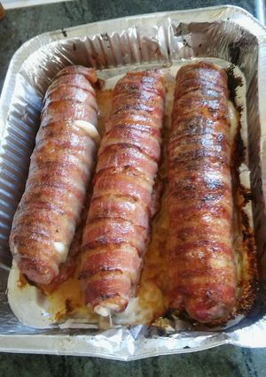 Baconos sajtos tekercs recept fotója